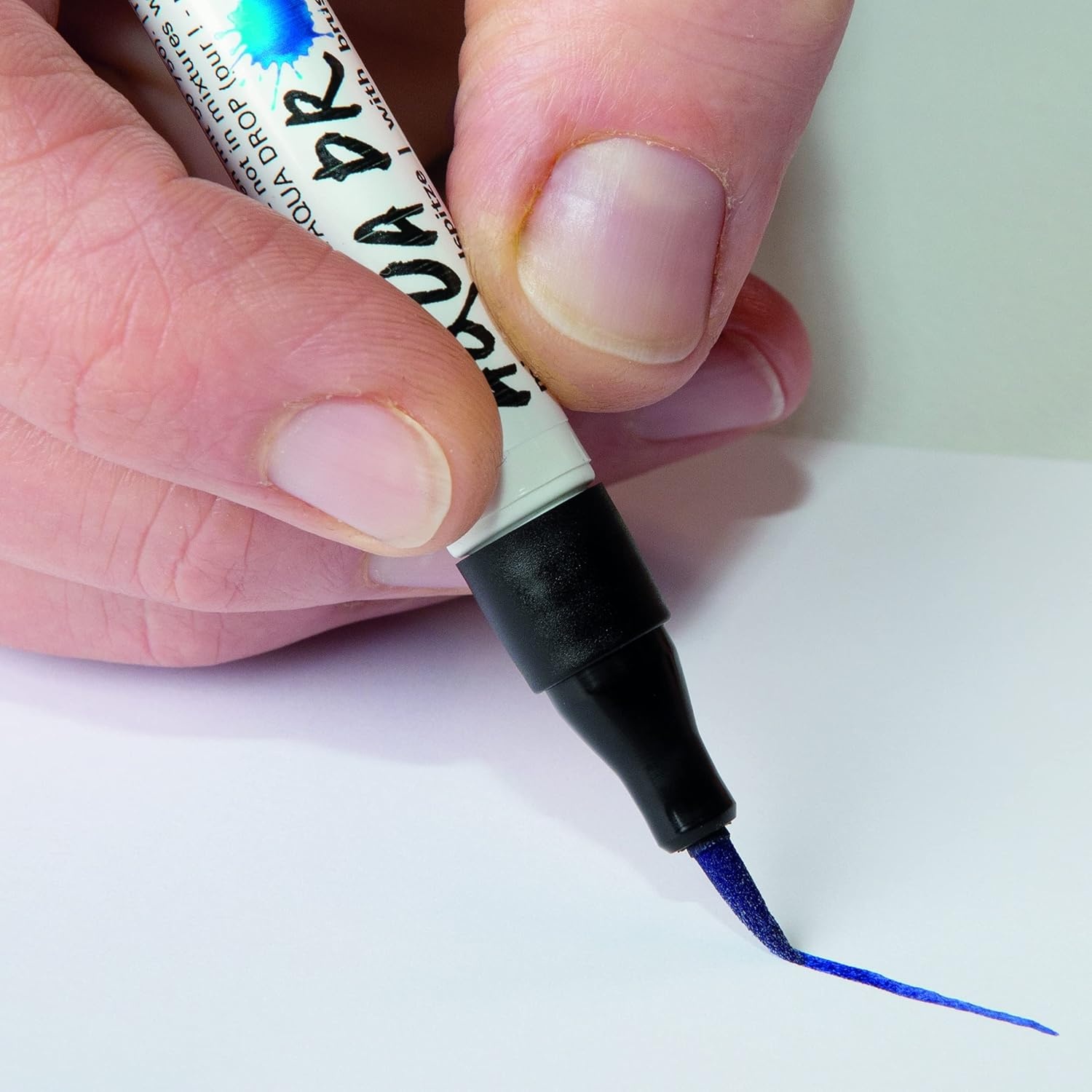 Schmincke – AQUA DROP, liquid, highly lightfast watercolor paint, 5 x 30 ml primary colors + Opaque White, 78 005 097, handlettering, airbrushing(5 x 1 fl oz + Opaque White)