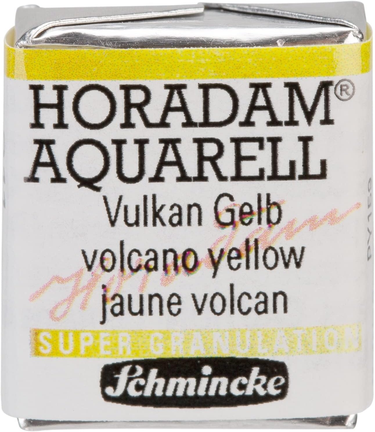 Schmincke – HORADAM® AQUARELL, Super Granulation, 14 916 044 Urban Yellow, 1/2 pans, very strong granulating colors, finest, super granulating watercolors(911 volcano yellow)
