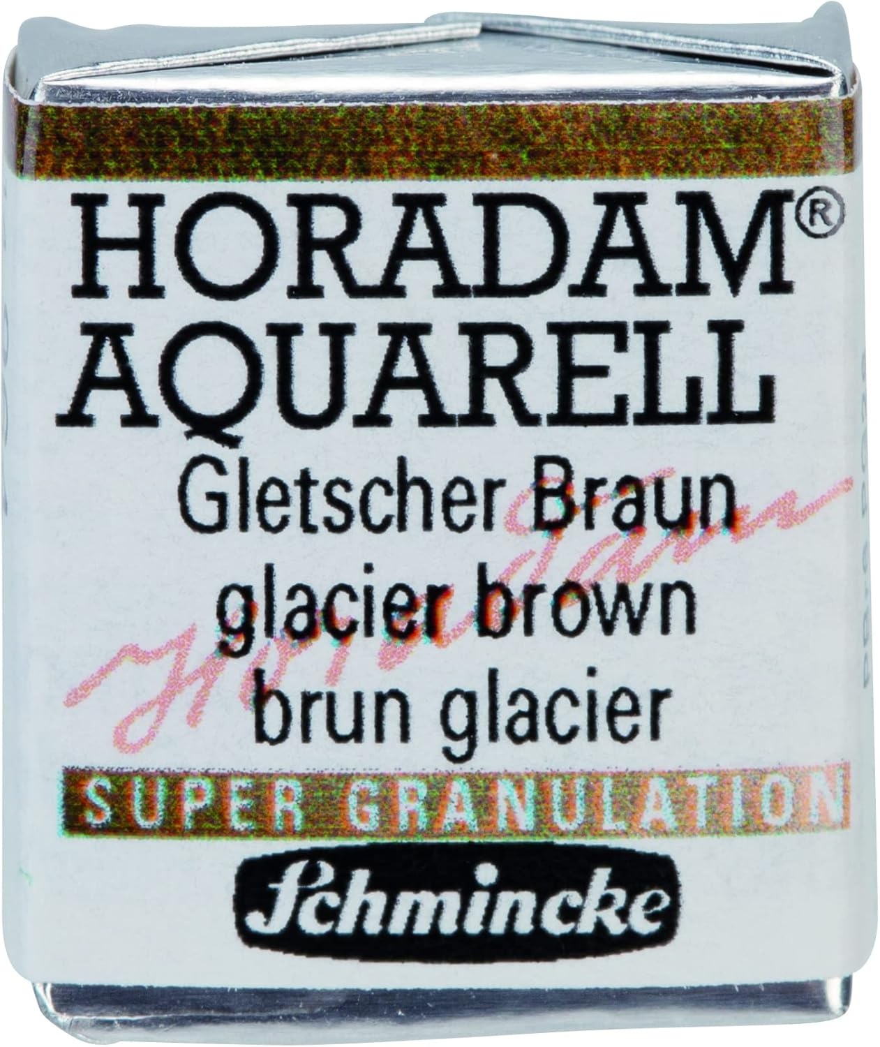 Schmincke – HORADAM® AQUARELL, Super Granulation, 14 916 044 Urban Yellow, 1/2 pans, very strong granulating colors, finest, super granulating watercolors(964 glacier brown)