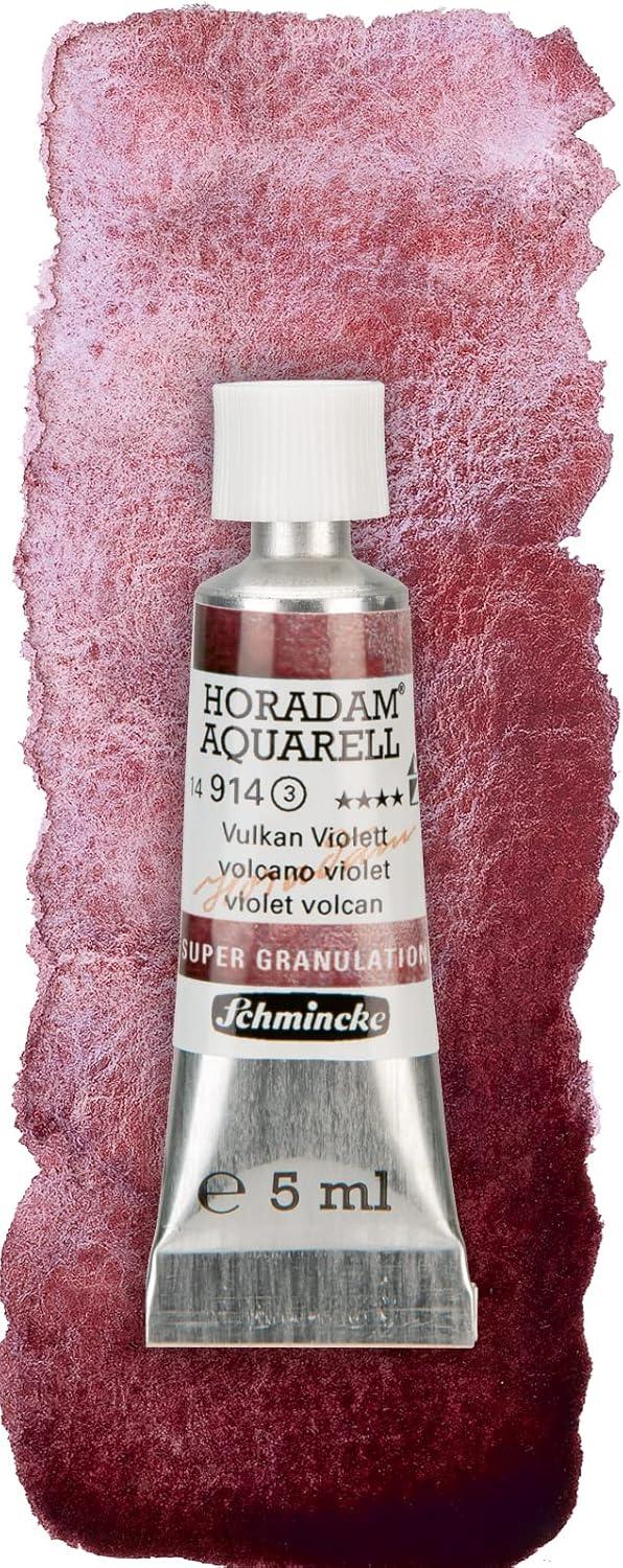 Schmincke Horadam® Aquarell, Super Granulation Trio Galaxy, 5 ml Tubes, 74 615 097, Cardboard Set, Very Strong Granulating colors, Finest, Super Granulating Watercolors(Volcano)