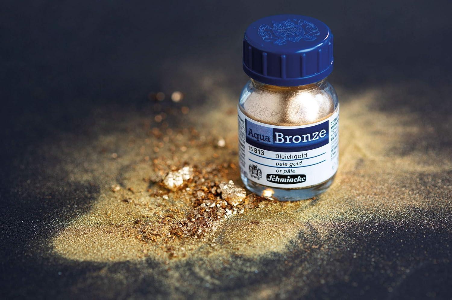 Schmincke – Oil bronze, rich gold, 50 ml, 15 801 024, for iridescent metallic effects on oil paintings, as well as pre-primed surfaces such as wood, metal, plaster(rich gold)