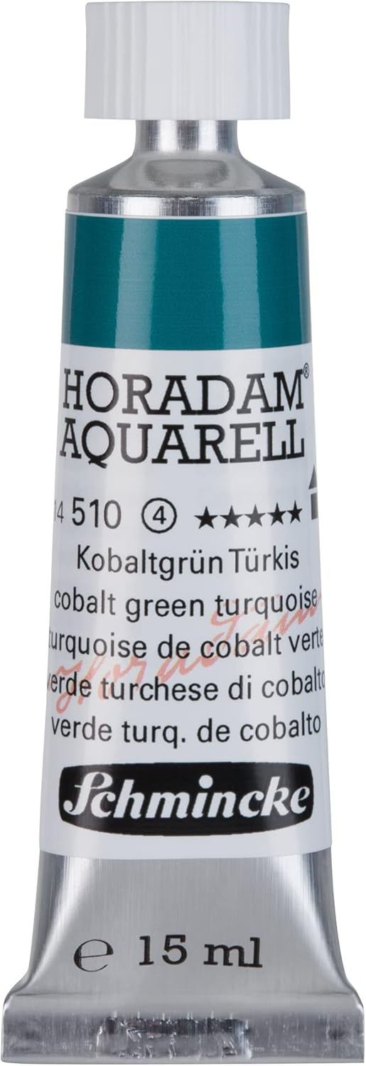Schmincke – HORADAM® AQUARELL – finest artists’ watercolours, vanadium yellow – 15 ml(510 cobalt green turquoise)