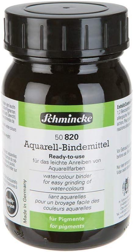 Schmincke – Ready-to-use watercolour binder, 200 ml, 50 820 037, for easy grinding of reusable watercolours in combination artists pigments. Self-made watercolours.(water-color binder)