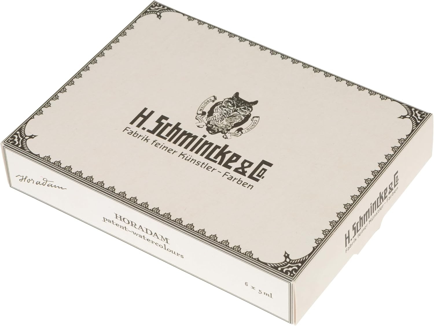 Schmincke – HORADAM® AQUARELL compact box of the RETRO Line with 6 finest watercolors, 74648097, metal box, painting set, 6 x 5 ml tubes and 6 half empty pots